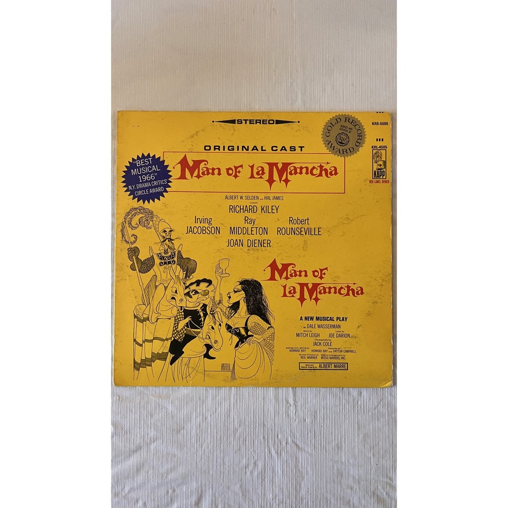 Man of La Mancha Original Broadway Cast Vinyl LP Stereo Kapp 1966 Record